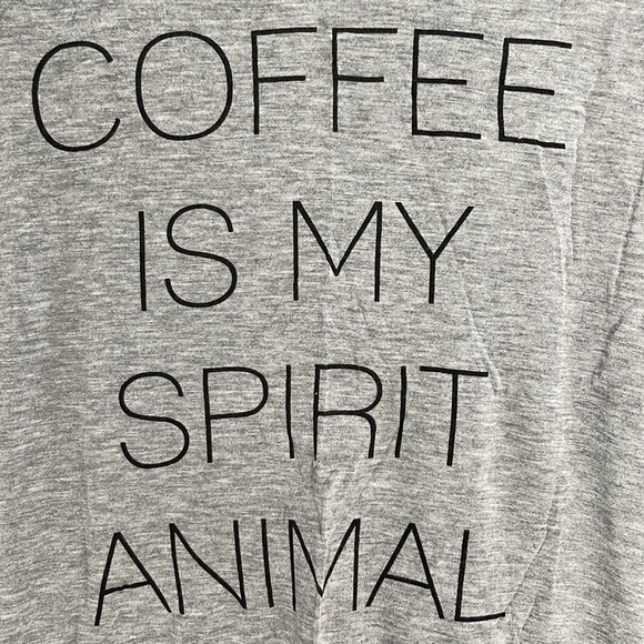 Loyal Army Scoop Neck Coffee Spirit Animal Super Soft Top - Picture 4 of 6